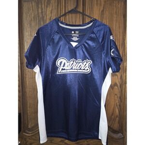 NFL Team Apparel PATRIOTS Jersey Material XL Womens Football Shirt New England
